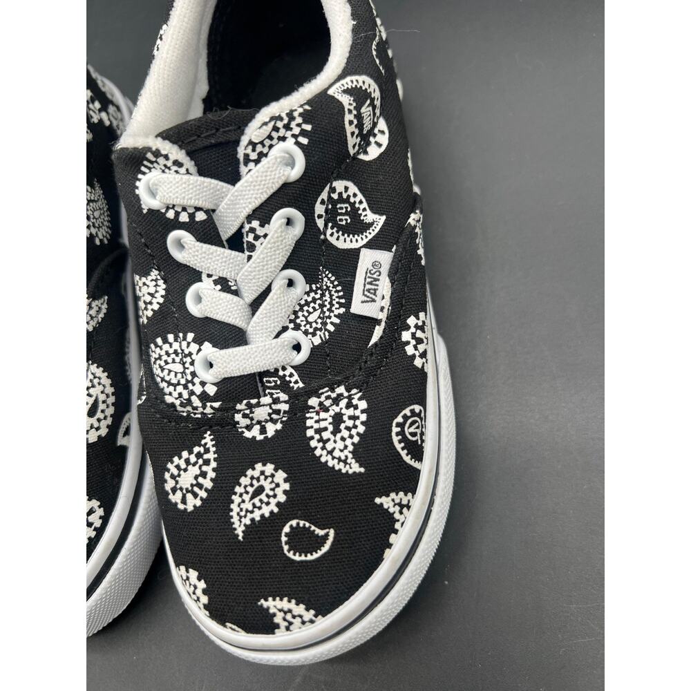 VANS Era Elasta Laces Shoe Sneaker Sz 9 Check Paisley Black & White - Picture 7 of 7